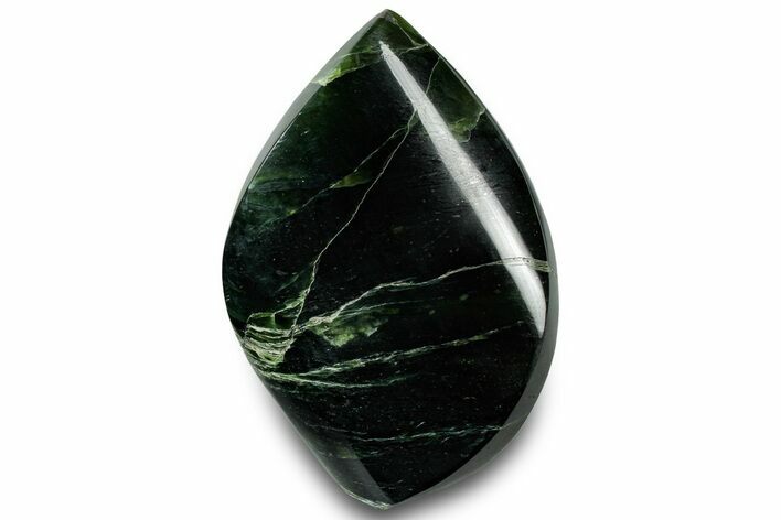 Polished Jade (Nephrite) Flame - Afghanistan #323279